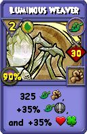 Wizard101 Life spell card: Luminous Weaver, Spell ID 14641