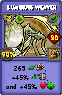 Wizard101 Life spell card: Luminous Weaver, Spell ID 14497