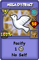 Wizard101 Ice spell card: Mega Distract, Spell ID 14538