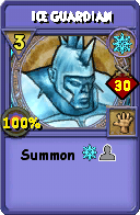 Wizard101 Ice spell card: Ice Guardian, Spell ID 14205