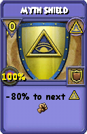 Wizard101 Myth spell card: Myth Shield, Spell ID 14227