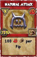 Wizard101 Fire spell card: Natural Attack, Spell ID 14710