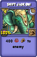 Wizard101 Moon spell card: Shift Jade Oni, Spell ID 14662