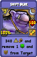 Wizard101 Moon spell card: Shift Ogre, Spell ID 14857