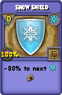Wizard101 Ice spell card: Snow Shield, Spell ID 14217