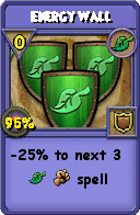 Wizard101 Life spell card: Energy Wall, Spell ID 14034