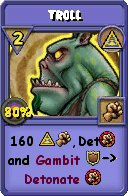 Wizard101 Myth spell card: Troll, Spell ID 14926