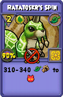Wizard101 Life spell card: Ratatoskr's Spin, Spell ID 15002
