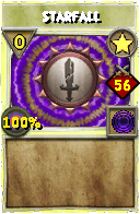 Wizard101 Star spell card: Starfall, Spell ID 15003