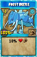Wizard101 Ice spell card: Frost Beetle, Spell ID 15014