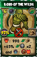 Wizard101 Life spell card: Lord of the Wilds, Spell ID 15034