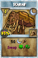 Wizard101 Moon spell card: Scarab, Spell ID 15056