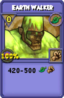 Wizard101 Life spell card: Earth Walker, Spell ID 15061