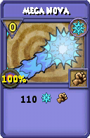 Wizard101 Ice spell card: Mega Nova, Spell ID 15066
