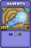 Wizard101 Ice spell card: Major Nova, Spell ID 15067