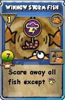 Wizard101 Fishing spell card: Winnow Storm Fish, Spell ID 15074