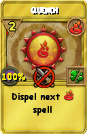 Wizard101 Fire spell card: Quench, Spell ID 15075