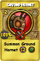 Wizard101 Myth spell card: Ground Hornet, Spell ID 15078