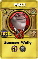 Wizard101 Myth spell card: Wally, Spell ID 15082