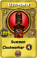 Wizard101 Myth spell card: Clockworker, Spell ID 15114