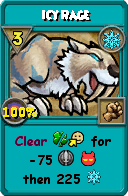 Wizard101 Ice spell card: Icy Rage, Spell ID 15119