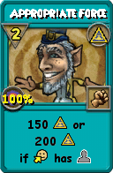Wizard101 Myth spell card: Appropriate Force, Spell ID 15120