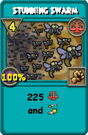Wizard101 Balance spell card: Stunning Swarm, Spell ID 15122