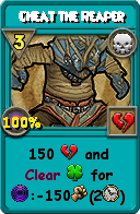 Wizard101 Death spell card: Cheat the Reaper, Spell ID 15135