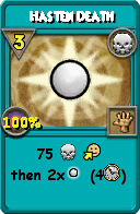 Wizard101 Death spell card: Hasten Death, Spell ID 15146