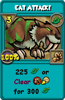 Wizard101 Life spell card: Cat Attack!, Spell ID 15148