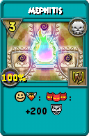 Wizard101 Death spell card: Mephitis, Spell ID 15154