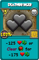 Wizard101 Death spell card: Deathbringer, Spell ID 15156