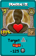 Wizard101 Myth spell card: Demoralize, Spell ID 15159