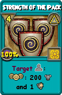Wizard101 Myth spell card: Strength of the Pack, Spell ID 15161