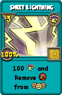 Wizard101 Storm spell card: Sheet Lightning, Spell ID 15165