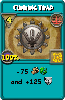 Wizard101 Balance spell card: Cunning Trap, Spell ID 15176