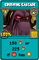 Wizard101 Storm spell card: Crushing Cascade, Spell ID 15184