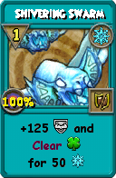 Wizard101 Ice spell card: Shivering Swarm, Spell ID 15187