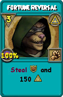 Wizard101 Myth spell card: Fortune Reversal, Spell ID 15188