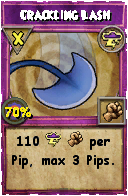 Wizard101 Storm spell card: Crackling Lash, Spell ID 15194