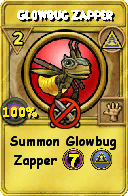 Wizard101 Myth spell card: Glowbug Zapper, Spell ID 15202