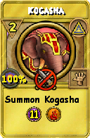 Wizard101 Myth spell card: Kogasha, Spell ID 15206