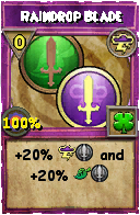 Wizard101 Storm spell card: Raindrop Blade, Spell ID 15235