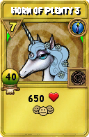 Wizard101 Cantrips spell card: Horn of Plenty 3, Spell ID 15237