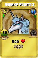 Wizard101 Cantrips spell card: Horn of Plenty 2, Spell ID 15239