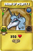 Wizard101 Cantrips spell card: Horn of Plenty 1, Spell ID 15241