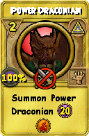 Wizard101 Myth spell card: Power Draconian, Spell ID 15257
