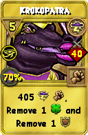 Wizard101 Storm spell card: Krokopatra, Spell ID 15262