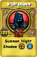Wizard101 Myth spell card: Night Shadow, Spell ID 15277