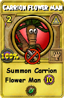 Wizard101 Myth spell card: Carrion Flower Man, Spell ID 15279